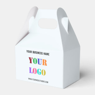 Custom Company Logo and Text Business Favor Box