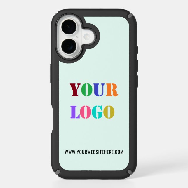Custom Company Logo and Text Business iPhone Case (Front)