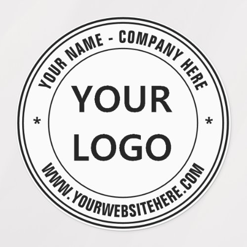 Custom Company Logo and Text Business Labels