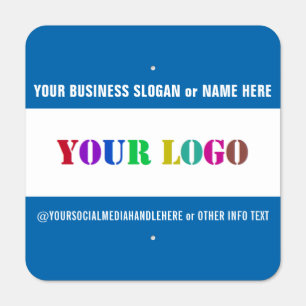 Custom Company Logo and Text Business Metal Signs