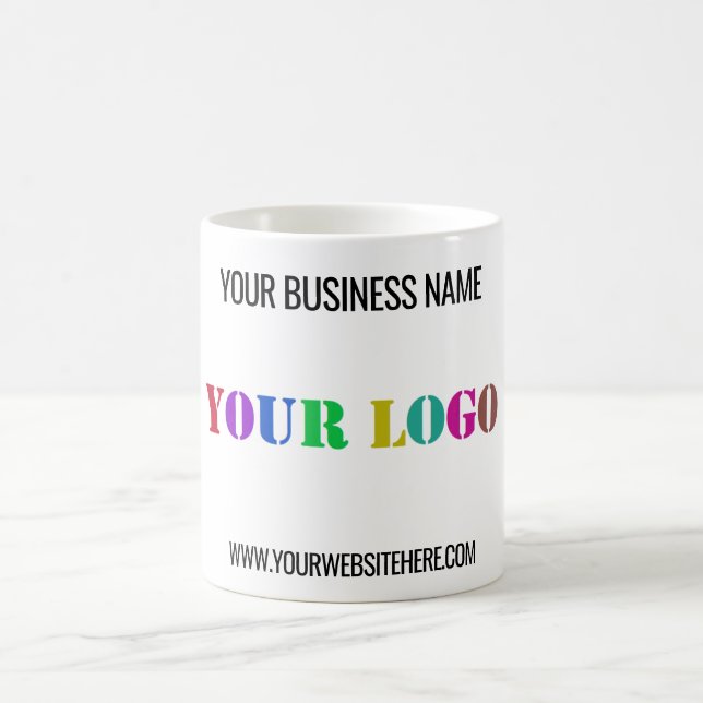 Custom Company Logo and Text Business Mug (Center)