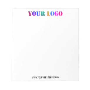 Custom Company Logo and Text Business Notepad
