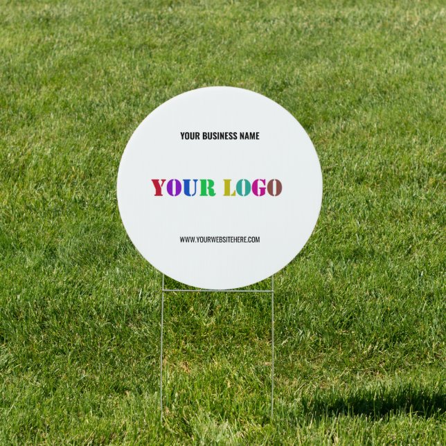 Custom Company Logo and Text Business Outdoor Sign (Insitu)