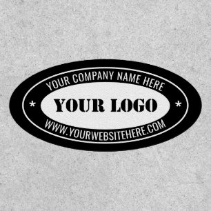 Custom Company Logo and Text Business Oval Patch
