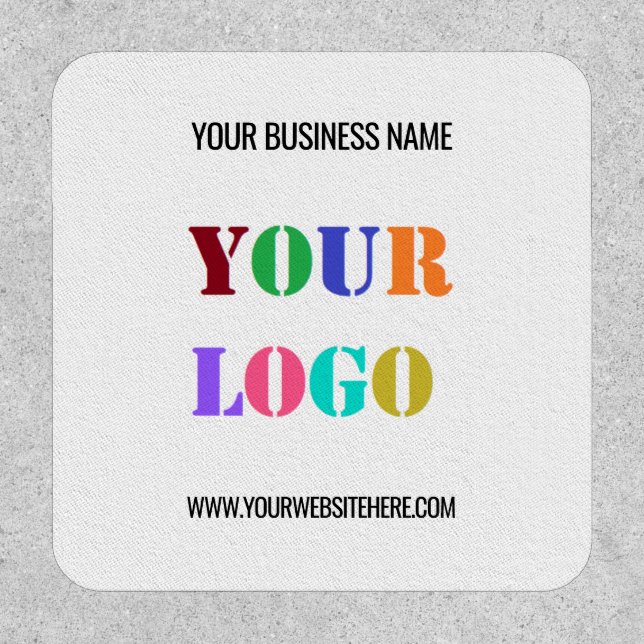 Custom Company Logo and Text Business Patch (Front)