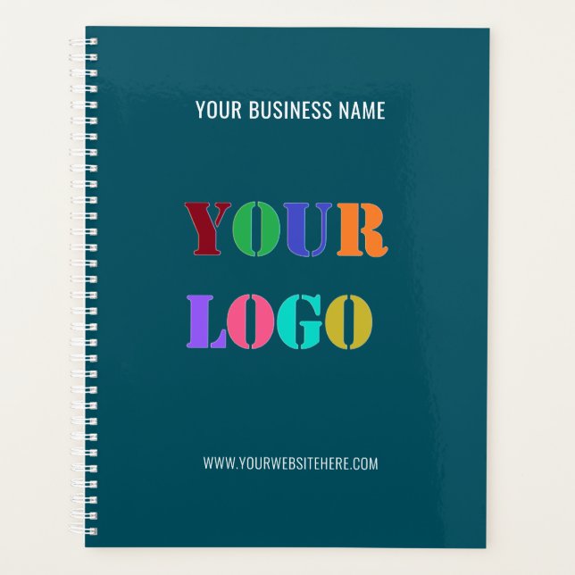 Custom Company Logo and Text Business Planner (Front)