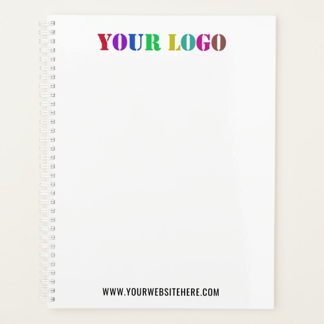 Custom Company Logo and Text Business Planner (Front)