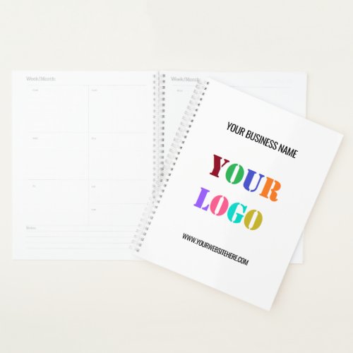 Custom Company Logo and Text Business Planner