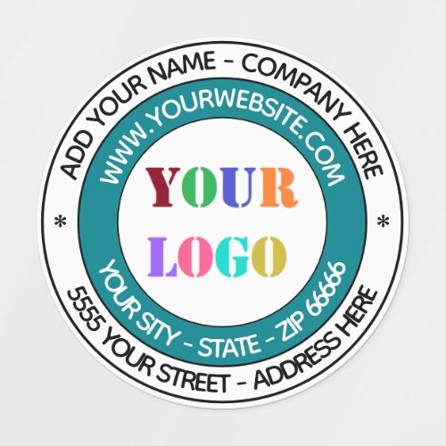 Custom Company Logo and Text Business Round Labels
