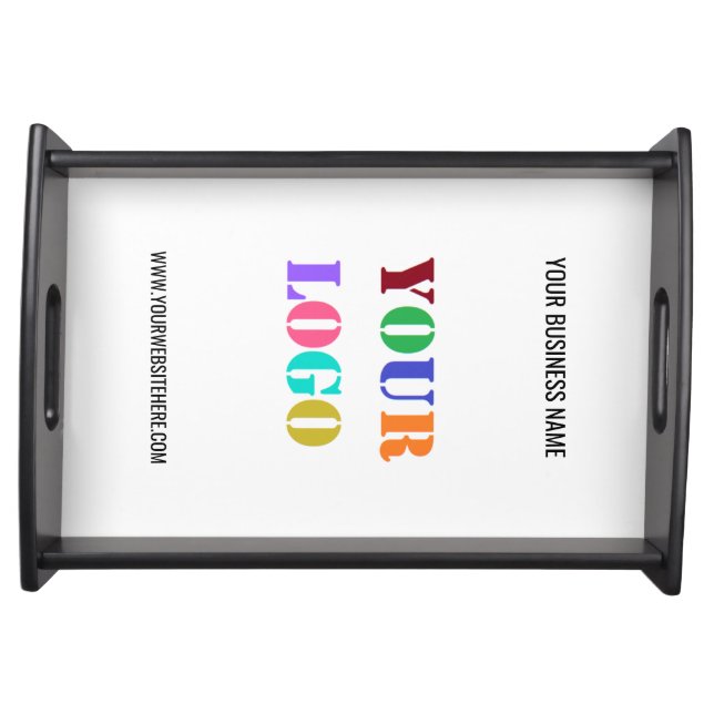 Custom Company Logo and Text Business Serving Tray (Front)
