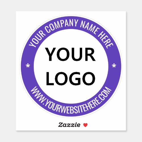 Custom Company Logo and Text Business Sticker