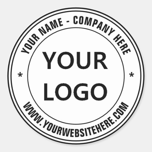 Custom Company Logo and Text Business Sticker