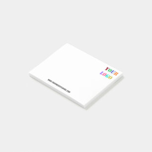 Custom Company Logo and Text Business Sticky Notes