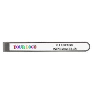 Custom Company Logo and Text Business Tie Bar