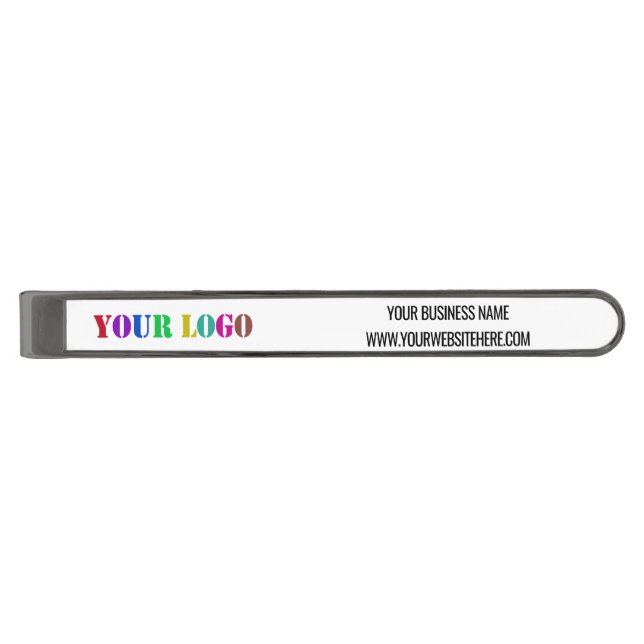 Custom Company Logo and Text Business Tie Bar (Front)