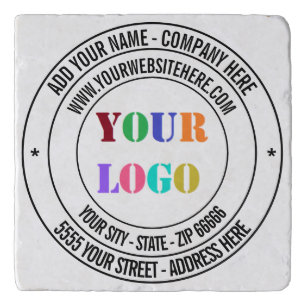 Custom Company Logo and Text Business Trivet
