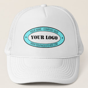Custom Company Logo and Text Business Trucker Hat