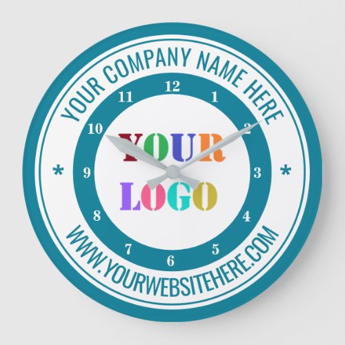 Custom Company Logo and Text Clock _ Choose Color