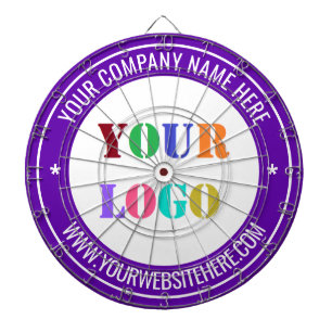 Custom Company Logo and Text Dart Board Template