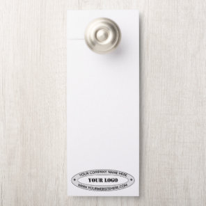 Custom Company Logo and Text Door Hanger Template