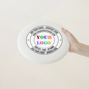 Custom Company Logo and Text Frisbee Example