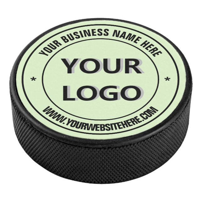 Custom Company Logo and Text Hockey Puck (3/4)