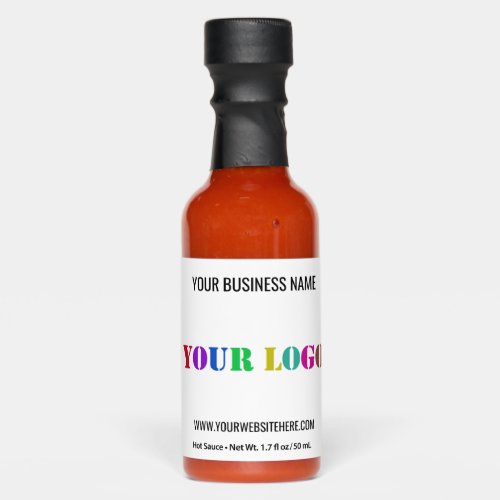 Custom Company Logo and Text Hot Sauces