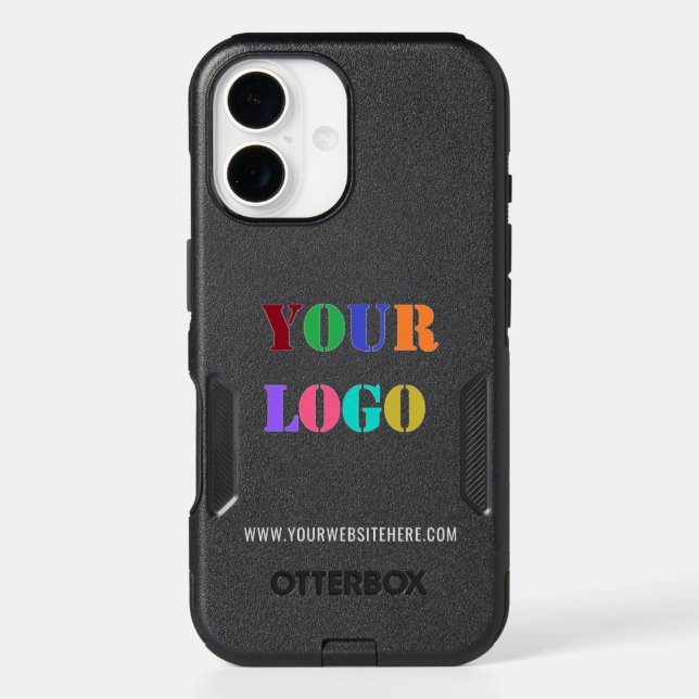 Custom Company Logo and Text iPhone Case Template (Back)