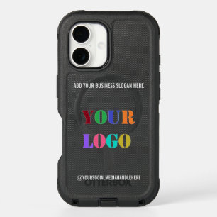 Custom Company Logo and Text iPhone Case Template