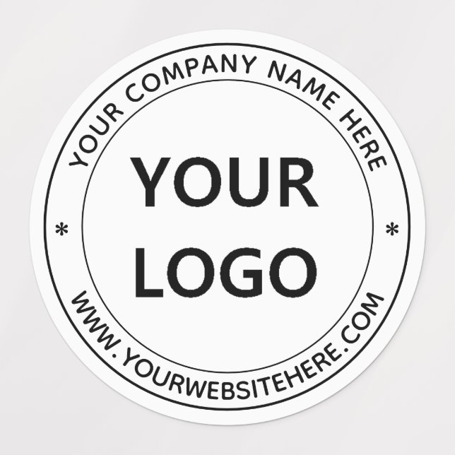 Custom Company Logo and Text Labels Template (Design 1)