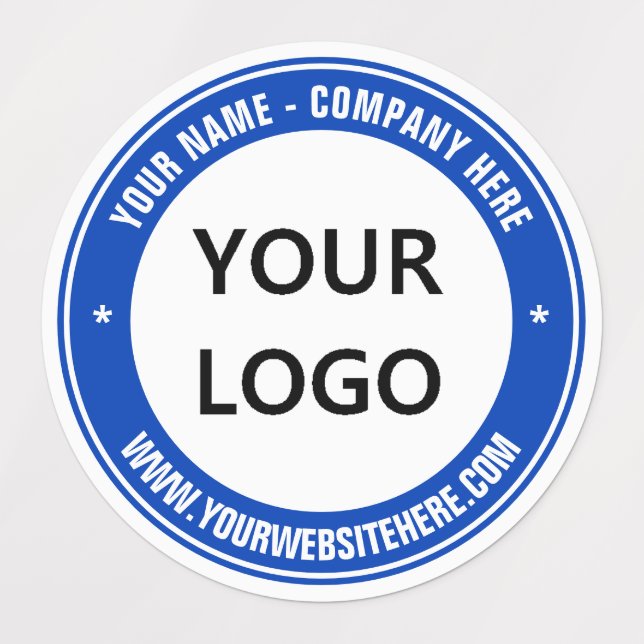 Custom Company Logo and Text Labels Template (Design 1)