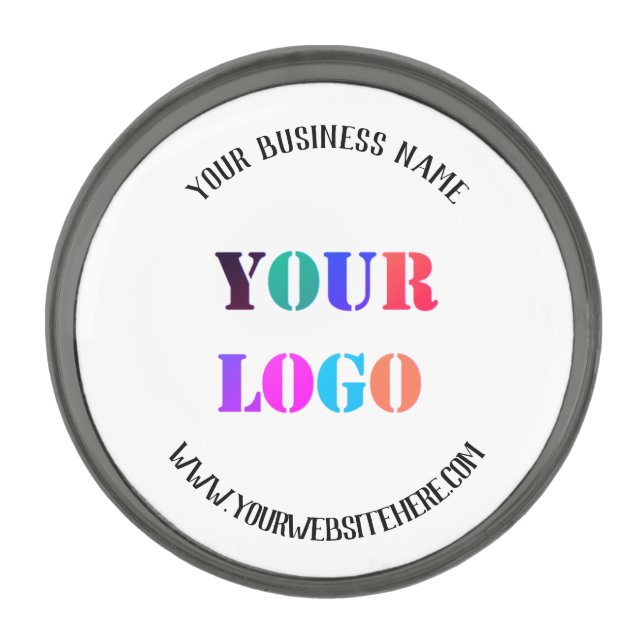 Custom Company Logo and Text Lapel Pin Template (Front)