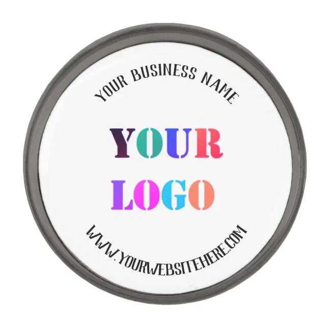 Custom Company Logo and Text Lapel Pin Template | Zazzle