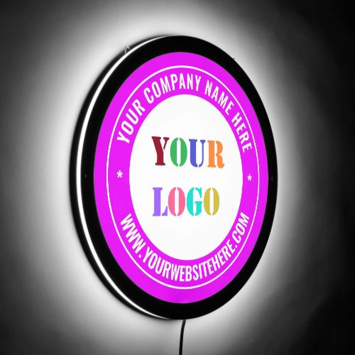 Custom Company Logo and Text LED Sign _ Your Color
