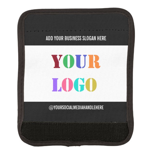 Custom Company Logo and Text Luggage Handle Wrap (Front)