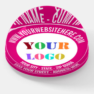 Custom Company Logo and Text Paperweight Template