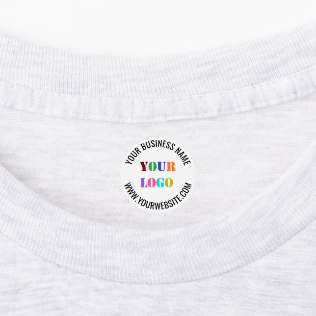 Custom Company Logo and Text Personalized Labels (Affixed)