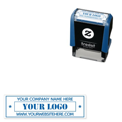 Custom Company Logo and Text Personalized Stamp