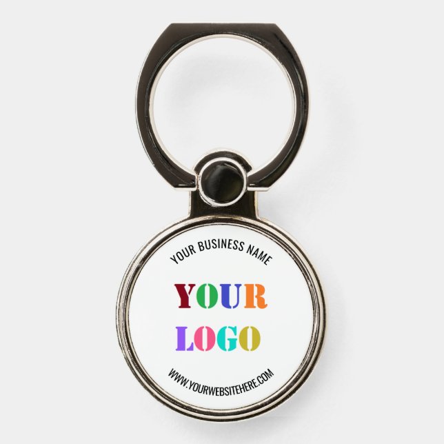 Custom Company Logo and Text Phone Ring Stand Gift (Front)