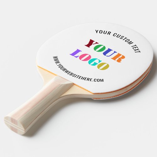 Custom Company Logo and Text Ping Pong Paddle