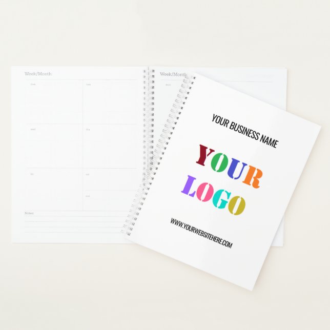 Custom Company Logo and Text Planner Template (Display)