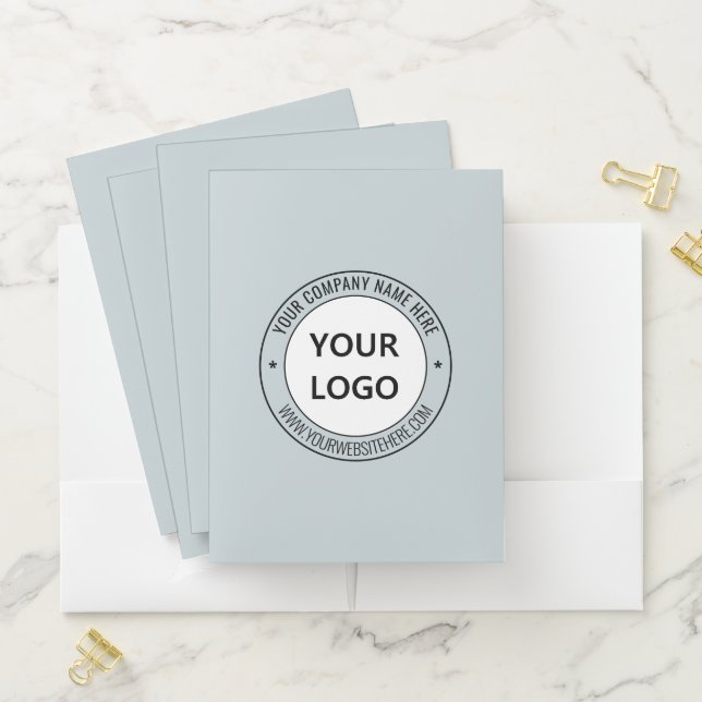 Custom Company Logo and Text Presentation Folders (In Situ)