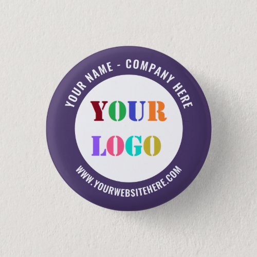 Custom Company Logo and Text Promotional Button