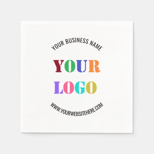 Custom Company Logo and Text Promotional Napkins