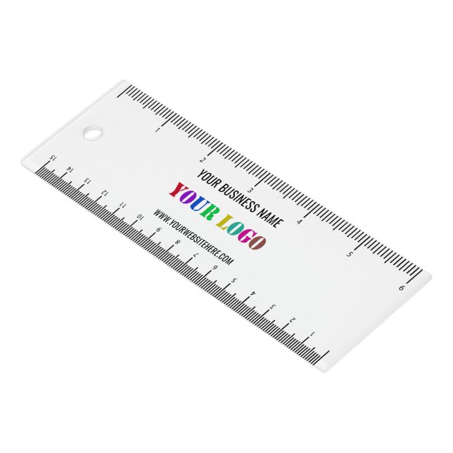 Custom Company Logo and Text Promotional Ruler (Angled)