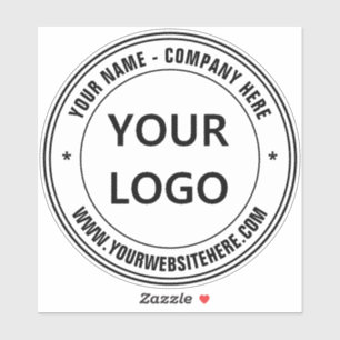 Custom Company Logo and Text Promotional Sticker