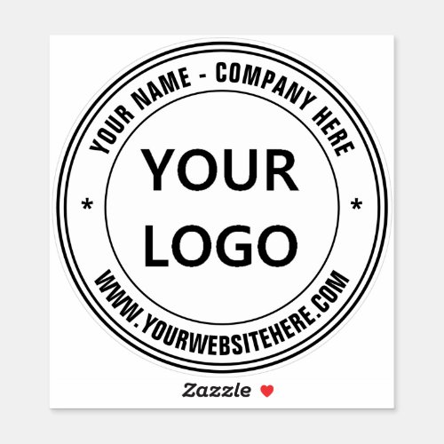 Custom Company Logo and Text Promotional Sticker