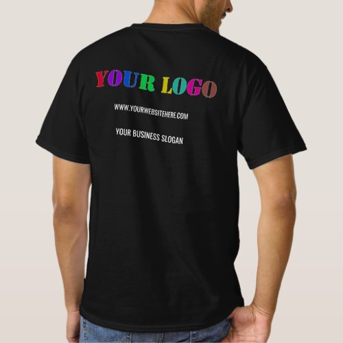 Custom Company Logo and Text Promotional T_Shirt