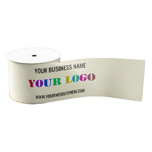 Custom Company Logo and Text Ribbon Your Colors