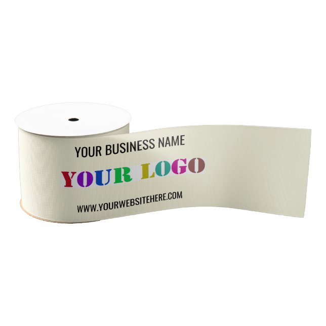 Custom Company Logo and Text Ribbon Your Colors (Spool)
